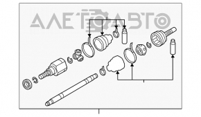 Ax cu semicurba spate stanga Nissan Altima 19-