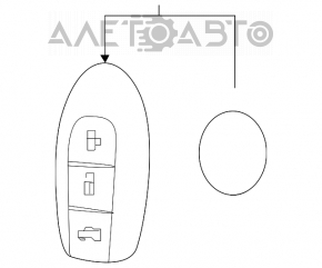 Ключ Nissan Altima 19- smart с автозапуском