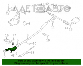 Tubul de admisie cu catalizator pentru Nissan Altima 19- 2.5 awd