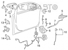 Петля двери верхняя передняя правая Cadillac ATS 13-