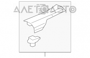 Capacul pragului din spate dreapta pentru Chevrolet Cruze 11-15, negru, zgâriat.