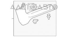 Capacul pragului din față stânga pentru Chevrolet Cruze 11-15, negru.