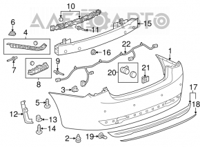 Suportul central pentru bara spate Chevrolet Cruze 11-15