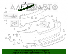 Suportul central pentru bara spate Chevrolet Cruze 11-15