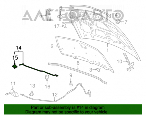 Suport de capot pentru Chevrolet Cruze 11-15