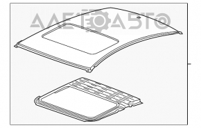 Acoperiș metalic pentru Chevrolet Cruze 11-15 cu trapă.