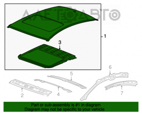 Acoperiș metalic pentru Chevrolet Cruze 11-15 cu trapă