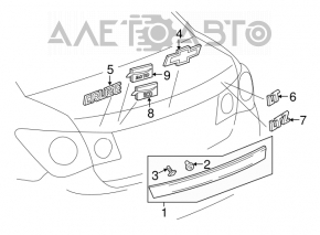 Moldura capacului portbagajului pentru Chevrolet Cruze 11-15 cu cameră