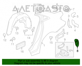 Capacul rezervorului de combustibil Chevrolet Cruze 11-15