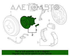 Rulment roata spate dreapta Chevrolet Cruze 11-15 R15