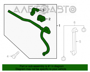 Stabilizatorul frontal pentru Chevrolet Volt 11-15, 27 mm