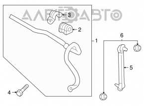 Stabilizatorul frontal pentru Chevrolet Volt 11-15, 27 mm