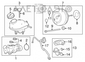 Главный тормозной цилиндр с бачком Chevrolet Malibu 13-15