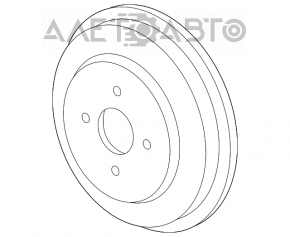 Tambur frână spate dreapta Chevrolet Cruze 11-15 R16 254mm ruginit.