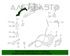 Ручка двери внешняя задняя левая Nissan Versa Note 13-19