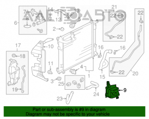 Grila radiatorului dreapta Nissan Versa Note 13-19 lateral