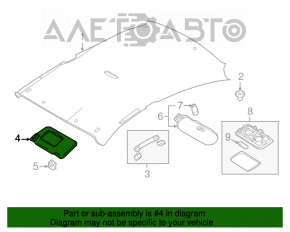 Козырек правый Nissan Versa 12-19 usa сер