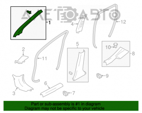 Capacul suportului frontal dreapta superioara Nissan Versa Note 13-19 gri, uzat.