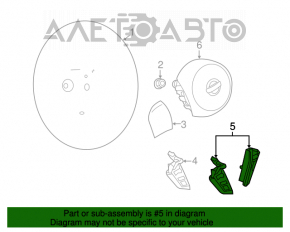 Butonul de control de pe volanul stâng al Nissan Versa Note 13-19