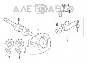 Comutatoarele de pe volan Nissan Versa Note 13-19 cu control al farurilor.