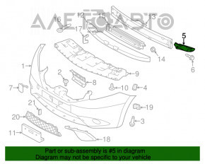 Suportul pentru bara de protecție față dreapta Nissan Versa Note 13-19