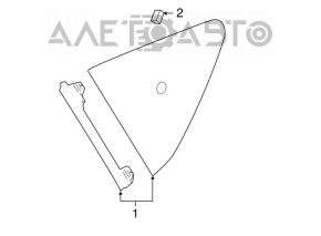 Fereastra din sticla opaca spate stanga Nissan Versa Note 13-19