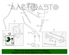 Мотор омывателя Nissan Versa Note 13-19