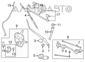 Мотор омывателя Nissan Versa Note 13-19