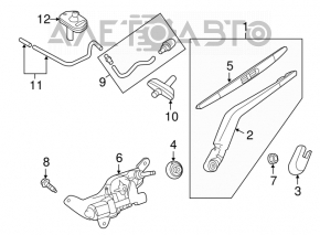 Поводок дворника задний Nissan Versa Note 13-19