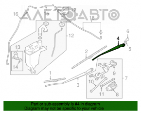 Поводок дворника левый Nissan Versa Note 13-19