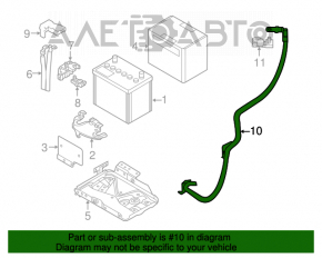 Terminalul negativ al bateriei Nissan Versa Note 13-19