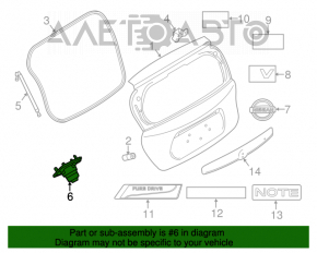 Camera de vizionare spate pentru Nissan Versa Note 13-19 cu navigație.