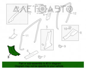 Capacul amortizorului din față, dreapta jos, Nissan Versa Note 13-19, negru.