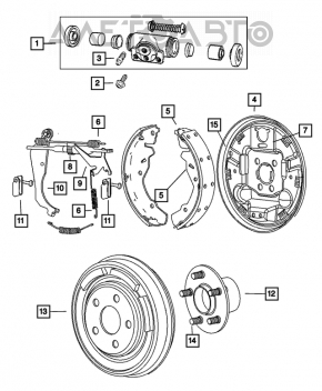 Rulment roată spate stânga Jeep Patriot 11-17 AWD