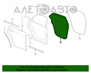 Garnitura ușii din spate stânga pentru Dodge Charger 11-