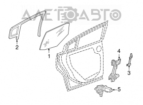 Направляющая стекла двери задней правой Chrysler 300 11-