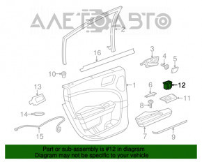 Controlul geamului electric din spate dreapta Chrysler 300 11- negru