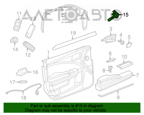 Computerul ușii din fața dreapta a Jeep Grand Cherokee WK2 15-