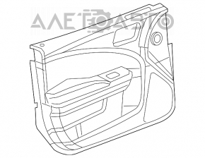 Capacul ușii, cartela frontală stângă Dodge Charger 15-20, negru mat, din material textil.