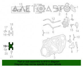 Buclele ușii inferioare din spate stânga Jeep Grand Cherokee WK2 11-21