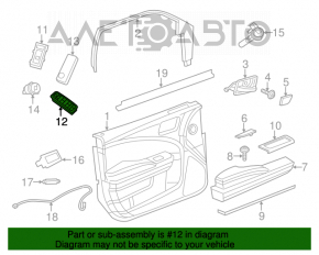 Controlul geamului electric din față, stânga, pentru Dodge Charger 15-20 restul