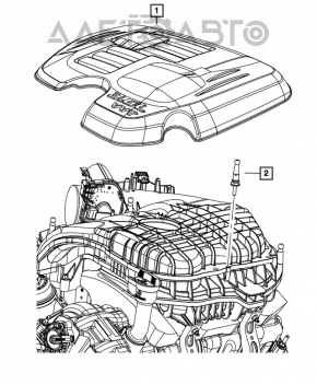 Накладка двигателя Dodge Challenger 09- 3.6