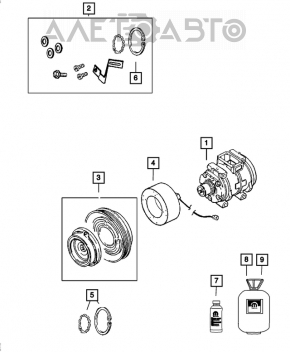 Компрессор кондиционера Dodge Charger 15-20 рест