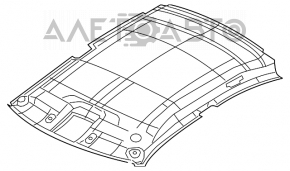 Обшивка потолка Dodge Charger 15-20 черн без люка, надриви