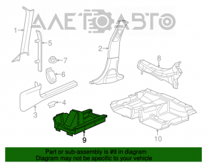 Acoperirea podelei din 3 piese pentru Dodge Charger 15-20 negru awd