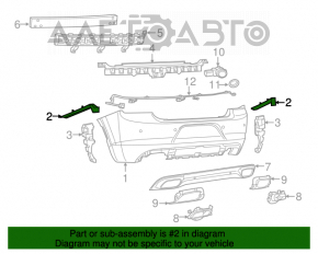 Suportul pentru bara spate, dreapta, exterior, pentru Dodge Charger 15-20, reprezintă.