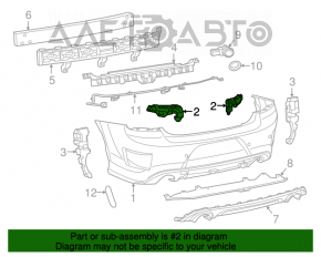 Suportul pentru bara spate sub stopul din stânga Dodge Charger 15-20 restul