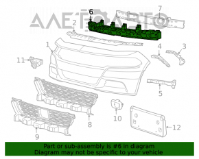 Absorbantul de bara fata pentru Dodge Charger 15-20 restul