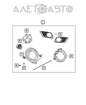 Capacul farului de ceață din față dreapta Dodge Charger 15-20 reconditionat