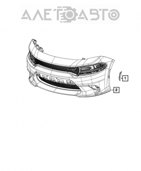 Reflectorul din fața bara de protecție stânga pentru Dodge Charger 15-20